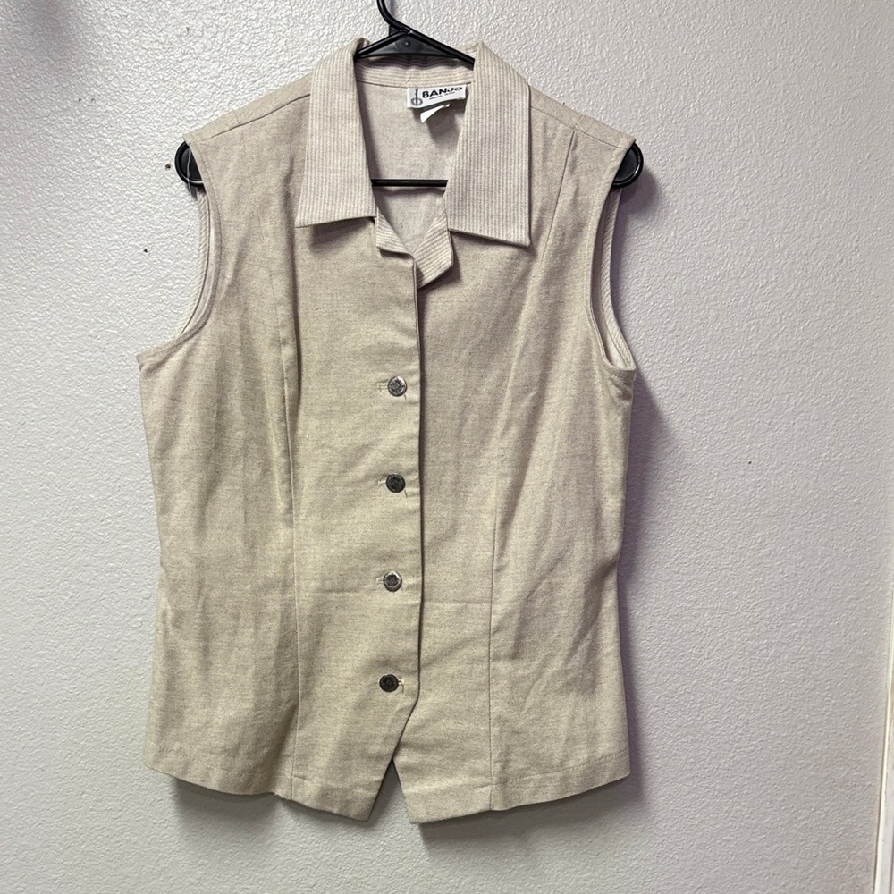 Banjo Beige Textured Vest